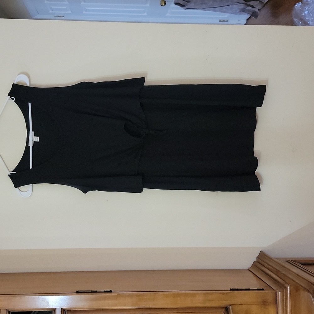 Black cotton dress